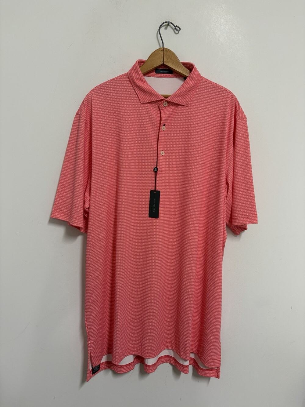 NWT Turtleson Men’s Lennon Performance Golf Polo Vintage Red Size XL